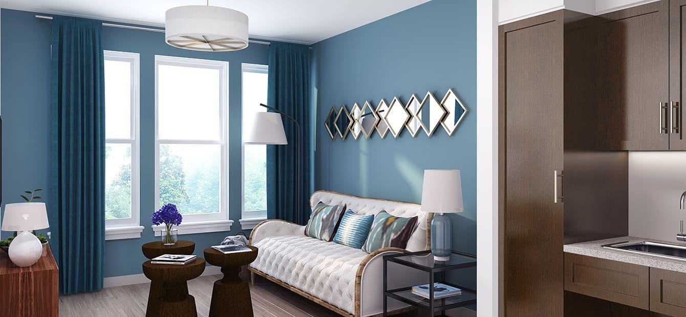 MidCities AL F1 Unit Living Room